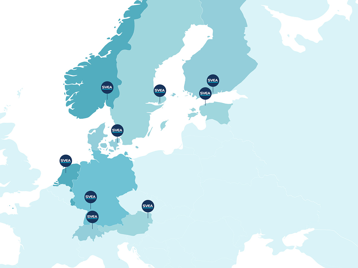 Locaties Svea group factoring landen in Europa